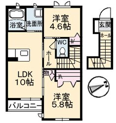 プレジール南観音の物件間取画像